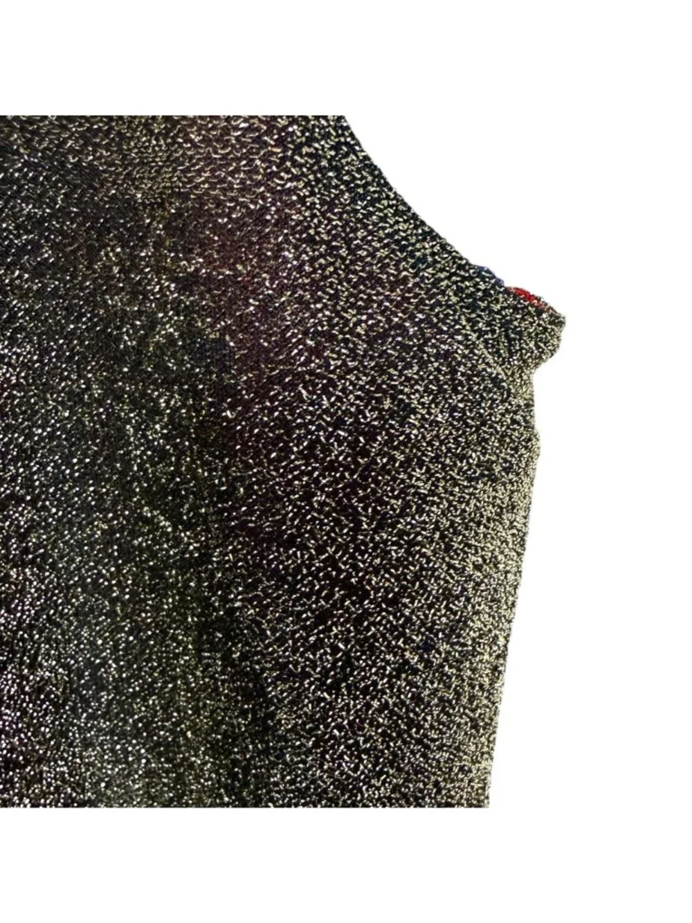 Cervelle Vintage Reversible Tank Top Large Metallic 4-Colors Harlequin Sparkle